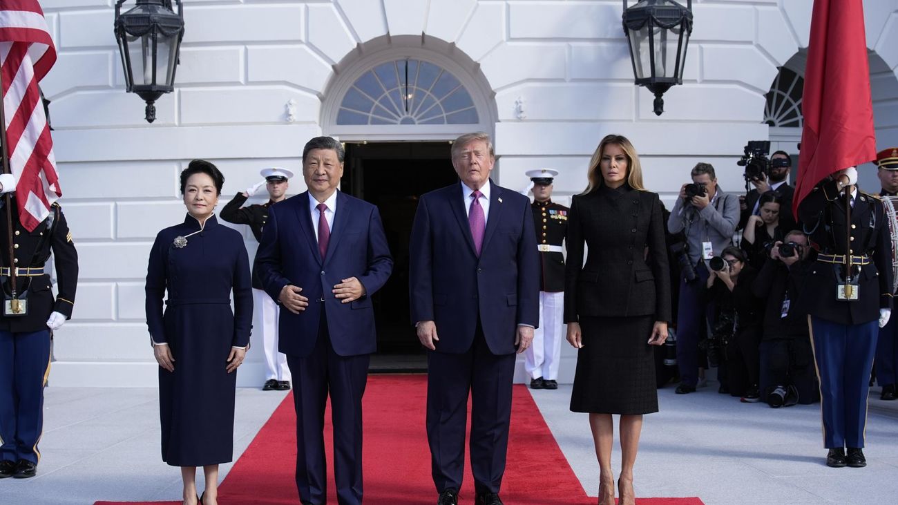 Xi Jinping y Donald Trump, con sus mujeres en la Casa Blanca