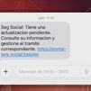 La Seguridad Social alerta de un fraude a través del envío de SMS