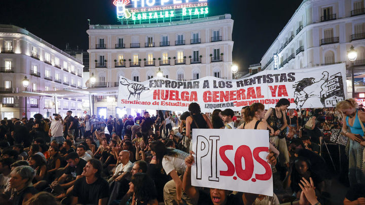 Manifestación del Sindicato de Inquilinas en Sol