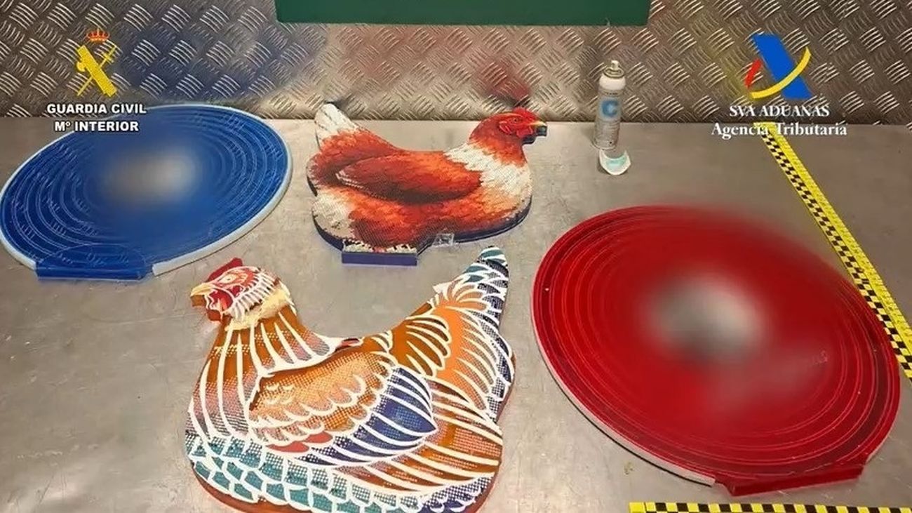 La Guardia Civil incauta seis kilos de cocaína oculta en piezas artesanales