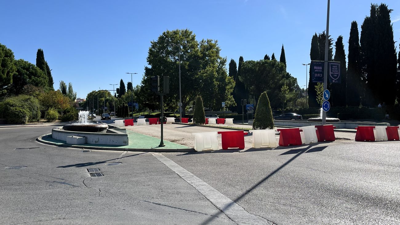 Obras en la Avenida de Madrid, en Alcalá de Henares