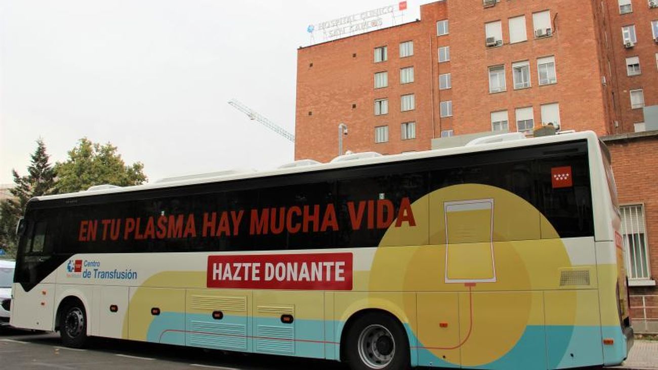 El Bus Plasma de la Comunidad de Madrid
