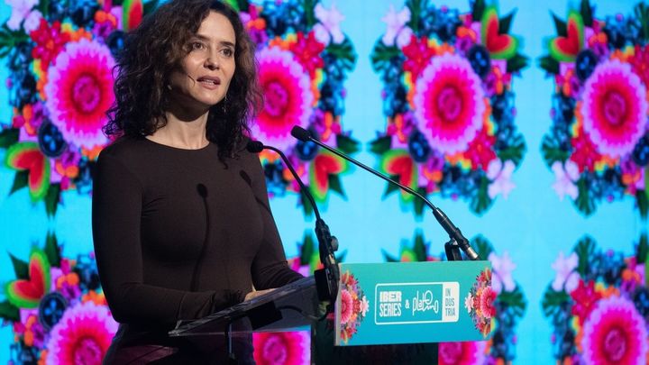 Ayuso posiciona a Madrid en "la mirada del mundo entero" en la presentación de Iberseries & Platino Industria