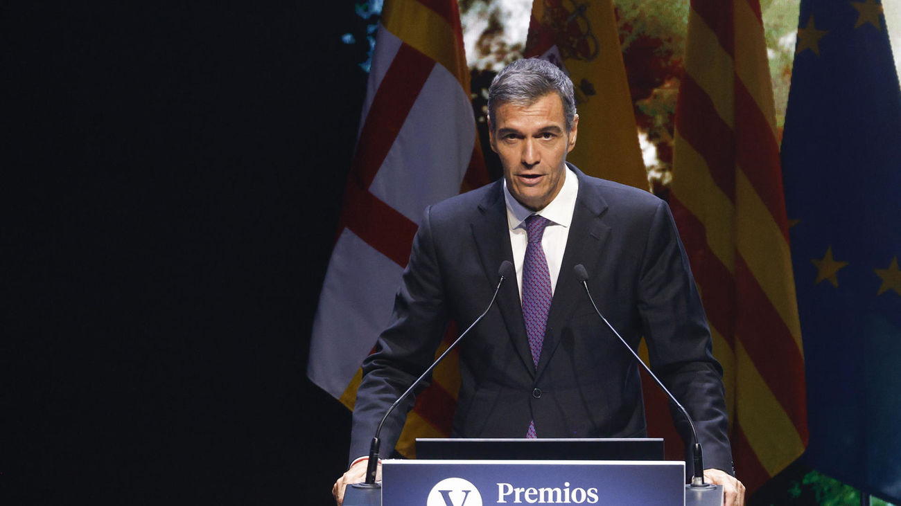 El presidente del Gobierno Pedro Sánchez durante la gala de entrega de la IV edición de los Premios Vanguardia