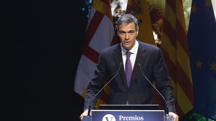 El presidente del Gobierno Pedro Sánchez durante la gala de entrega de la IV edición de los Premios Vanguardia
