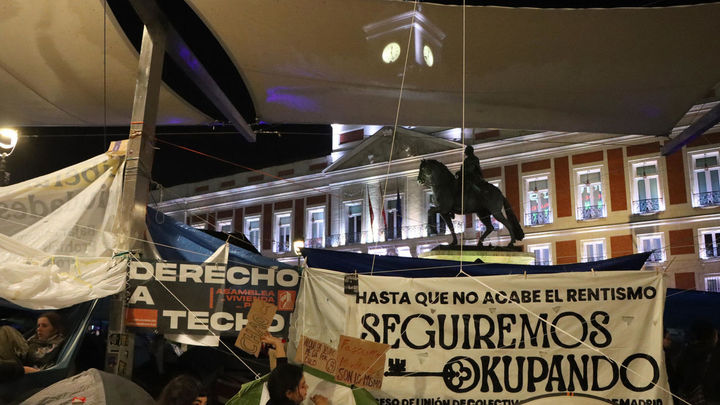 El decreto  de vivienda no frenará la acampada: El Sindicato de Inquilinas avisa que Sol seguirá ocupado