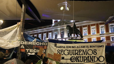 El decreto  de vivienda no frenará la acampada: el Sindicato de Inquilinas avisa que Sol seguirá ocupado