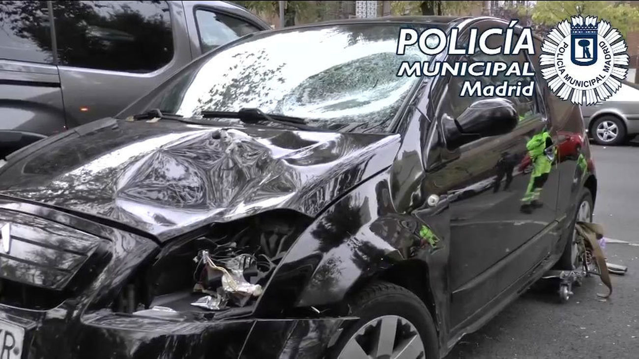 Coche implicado en el atropello