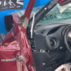 Heridas graves las tres ocupantes de un coche que impactó contra un autobús en la A-2 en Hortaleza