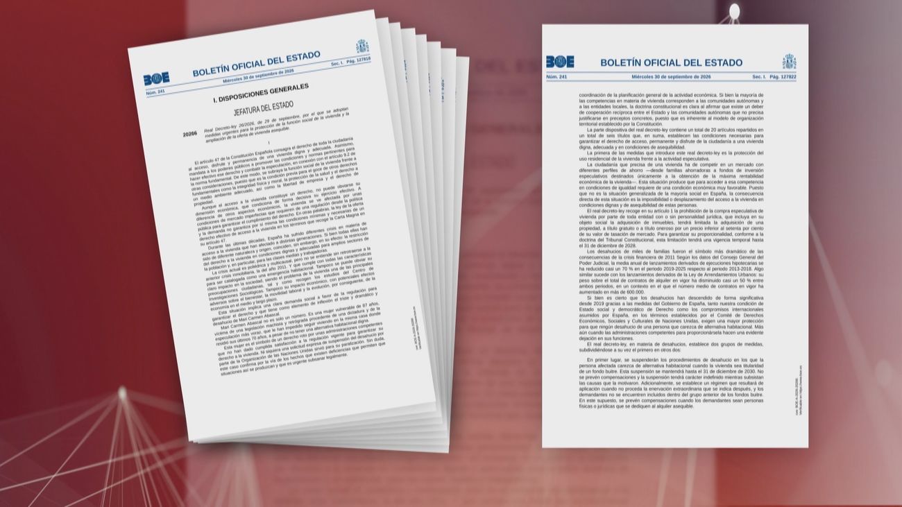El BOE publica el primero de los decretos de vivienda aprobados por el Gobierno tras su caótica tramitación