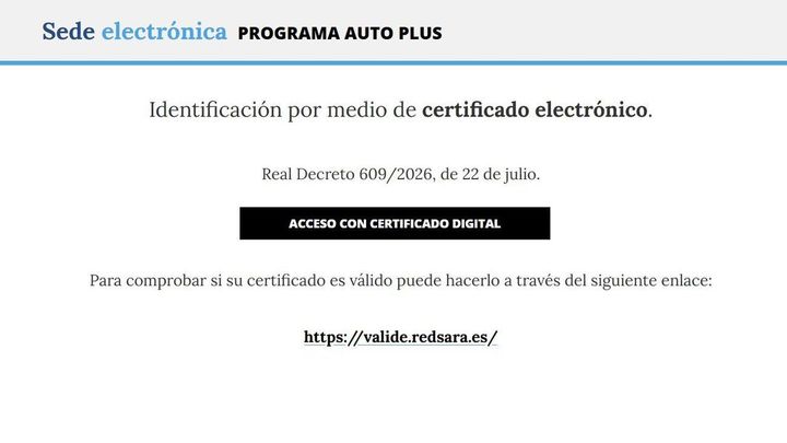 Sede electrónica Programa Auto Plus / MINISTERIO INDUSTRIA