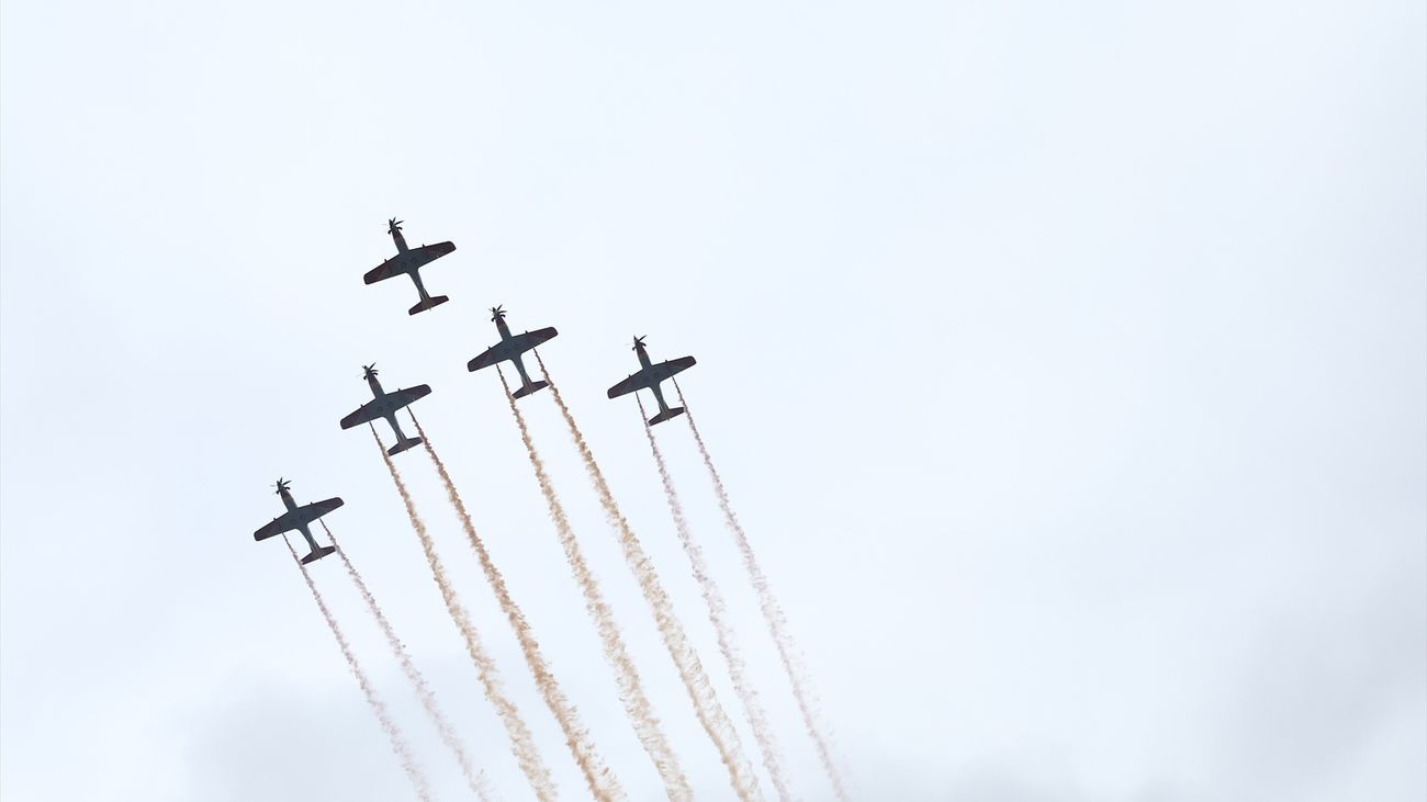 Desfile del Ejército del Aire en Madrid un 12 de octubre