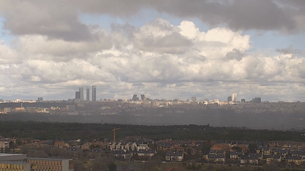 Cielo nuboso en Madrid