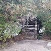 Puente destrozado por las lluvias en la  Pedriza