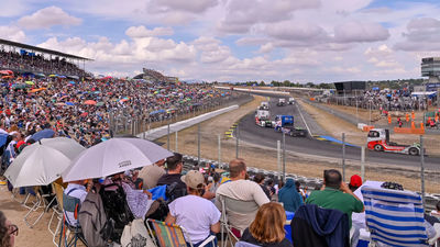 Podio de Antonio Albacete en el GP de España FIA Europeo de Camiones en el Jarama