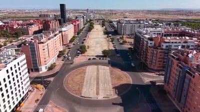 Las obras del bulevar en la Gran Vía del Sureste ya están  en marcha