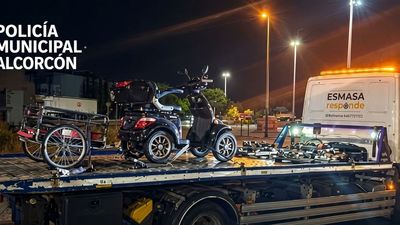 El curioso caso del ciclomotor con remolque intervenido por la Policía Municipal de Alcorcón