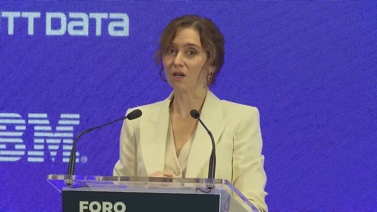 Ayuso presenta a Madrid ante un foro empresarial como una región tecnológicamente preparada