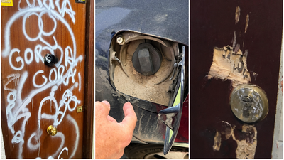 Puertas destrozadas, coches dañados y miedo a vivir en su propia casa, la pesadilla de unos vecinos de Retiro
