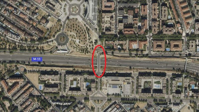 Cortado desde este jueves el puente de la calle Artemisa sobre la M-11: las obras durarán hasta 2027