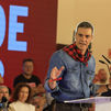 Sánchez en un mitin en Zaragoza
