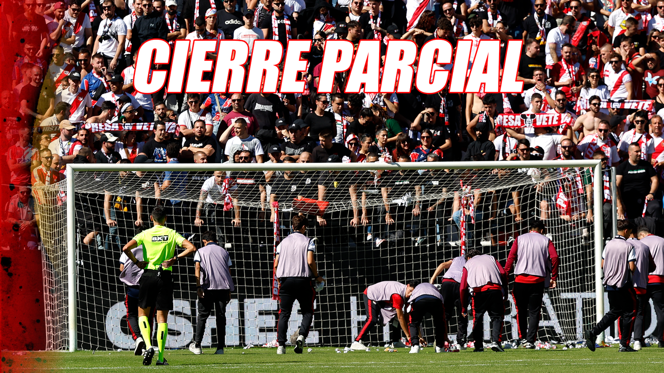 El Rayo, sancionado con cierre parcial del estadio de Vallecas y una multa de 6.000 euros