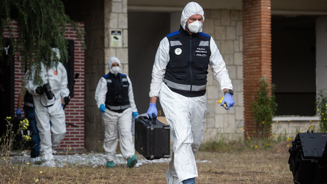 Agentes de la Policía Científica de la Policía Nacional durante un ejercicio