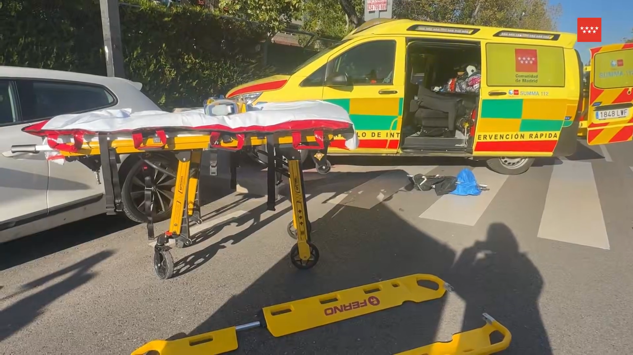 Atropellan a un peatón en un paso de cebra en Pozuelo de Alarcón y es trasladado grave al hospital