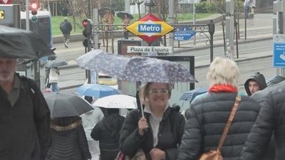 Las lluvias llegan este sábado a la Comunidad de Madrid con un descenso de las máximas