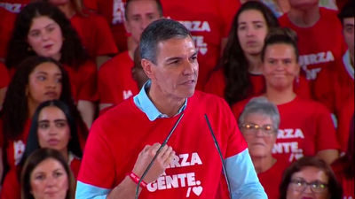 Sánchez se pone la camiseta de campaña, apela a la movilización  y alerta de recortes