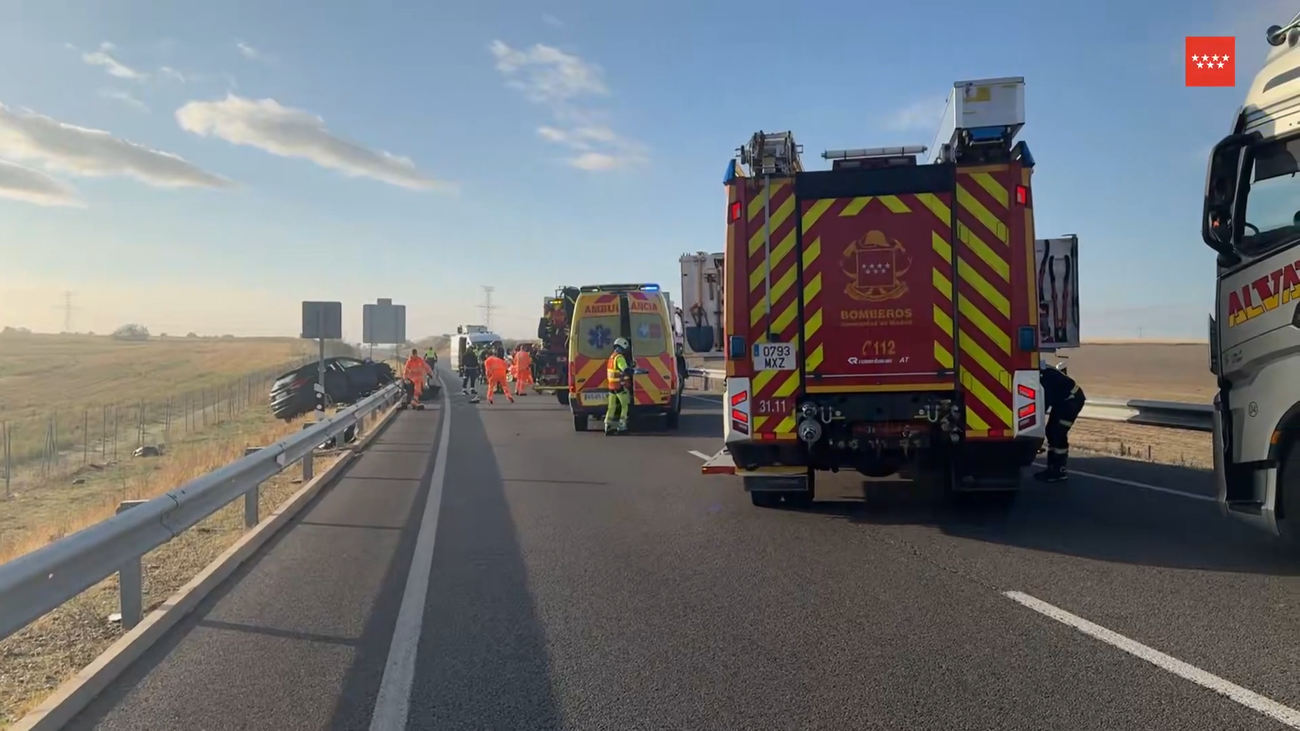 Tres conductores heridos en una colisión múltiple en la M-419 a la altura de Griñón