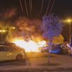 Un incendio calcina cinco vehículos en un aparcamiento público de Leganés