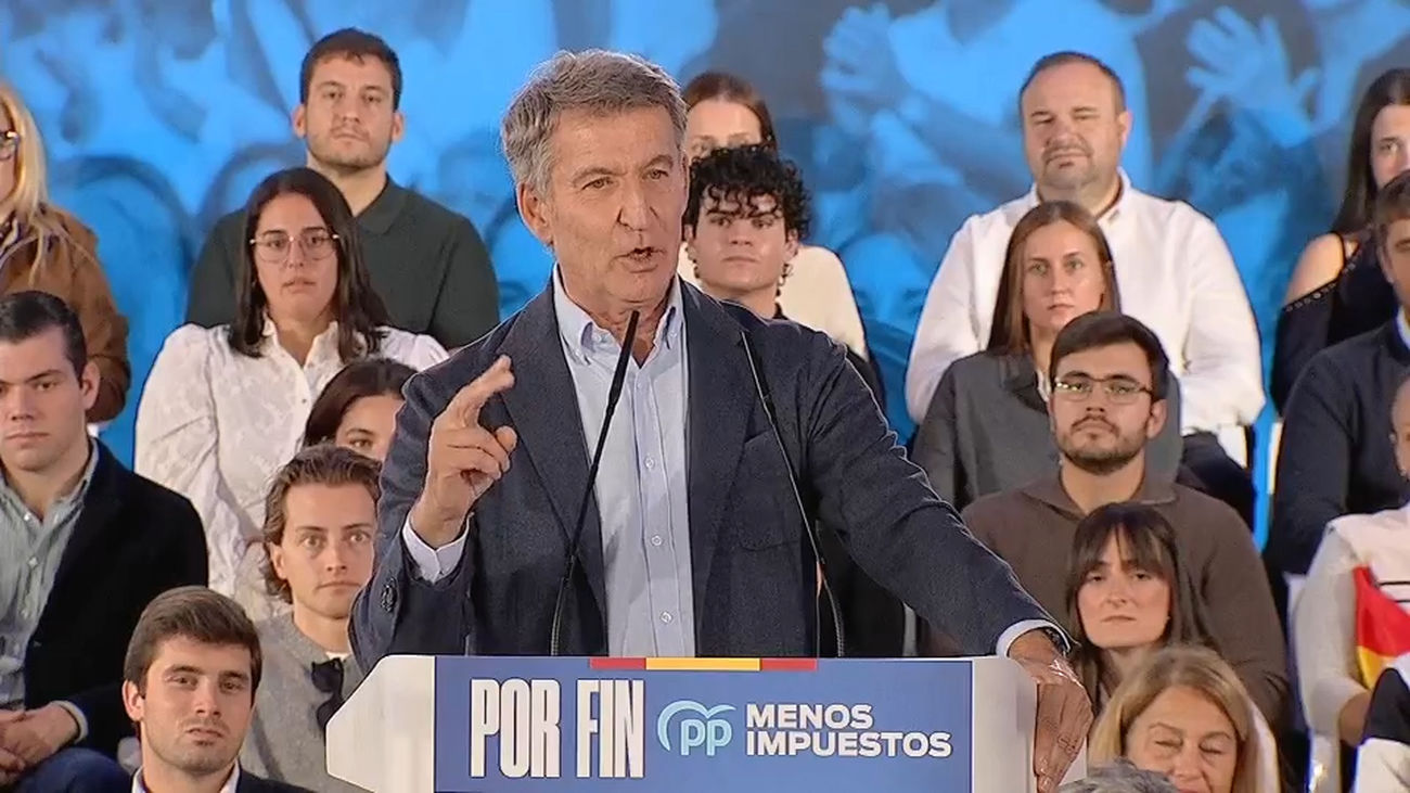 El presidente del PP y candidato a la Presidencia del Gobierno, Alberto Núñez Feijóo