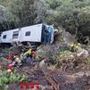 Ochenta heridos tras colisionar un autobús y un turismo en Fogars de Montclús (Barcelona)